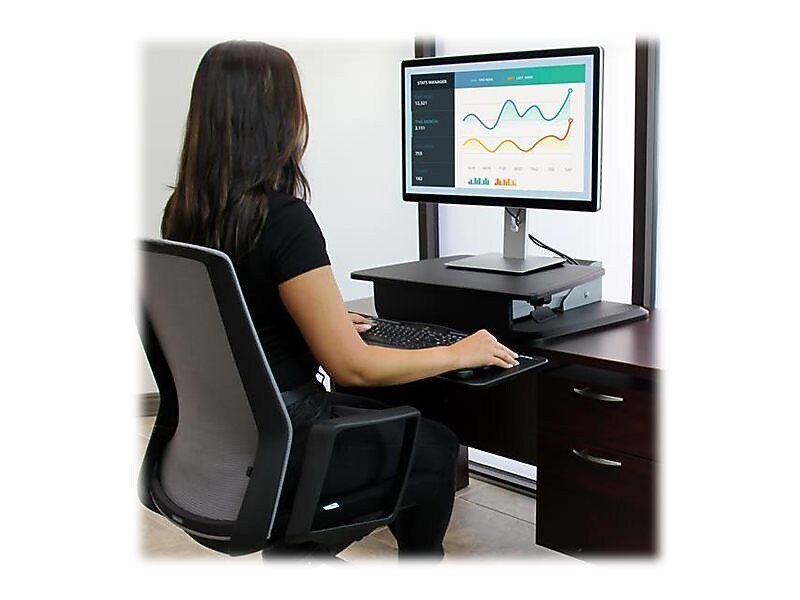 StarTech 26.8"W Adjustable Riser, Laminate Wood (ARMSTS)