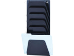 OfficeMate 7-Pocket Plastic Wall File,  Black (21505)