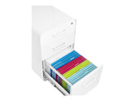 Poppin Stow 3-Drawer Mobile Vertical File Cabinet, Letter/Legal Size, Lockable, 24"H x 15.75"W x 20"D, White (100425)