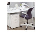 Poppin Stow 3-Drawer Mobile Vertical File Cabinet, Letter/Legal Size, Lockable, 24"H x 15.75"W x 20"D, White (100425)