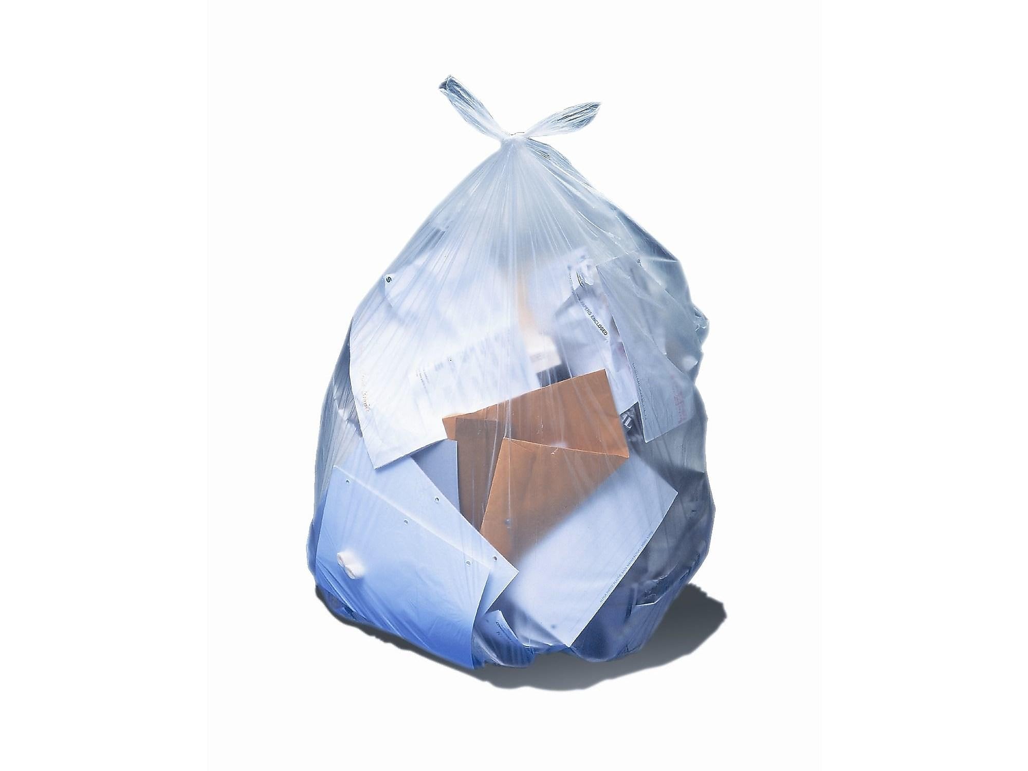 Heritage 7-10 Gallon Industrial Trash Bag, 24" x 23", Low Density, 0.35 Mil, Clear, 1000 Bags/Box (D4823RC)