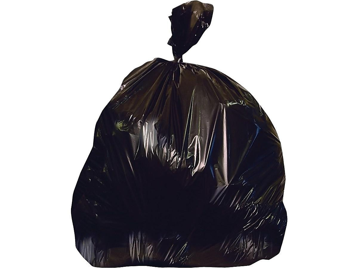 Heritage 12-16 Gallon Industrial Trash Bag, 24" x 32", Low Density, 0.7 Mil, Black, 500 Bags/Box (H4832HK)