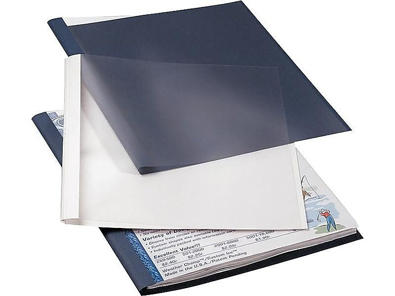 Fellowes Presentation Covers Presentation Covers, 8.5"W x 11"H, Black/Clear, 10 Pack (5225301)