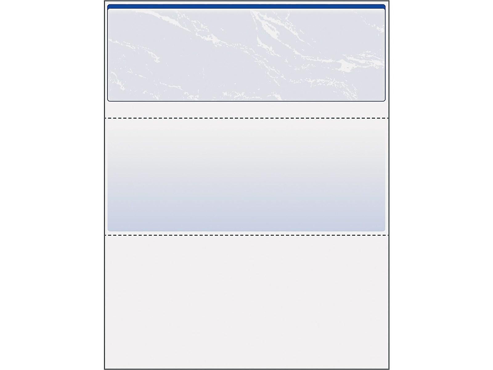 Paris DocuGard Standard 8.5" x 11" Business Security Check On Top, 24 lbs., Blue, 500 Sheets/Ream (PRB04501)