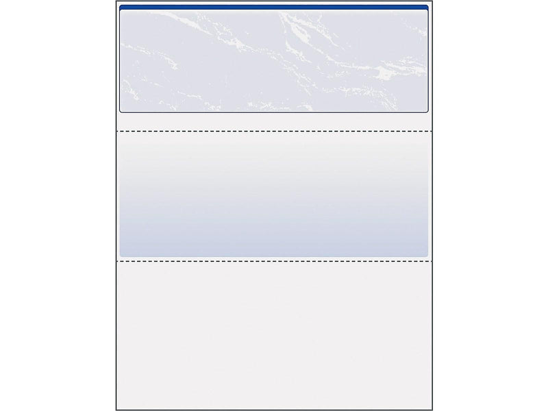 Paris DocuGard Standard 8.5" x 11" Business Security Check On Top, 24 lbs., Blue, 500 Sheets/Ream (PRB04501)