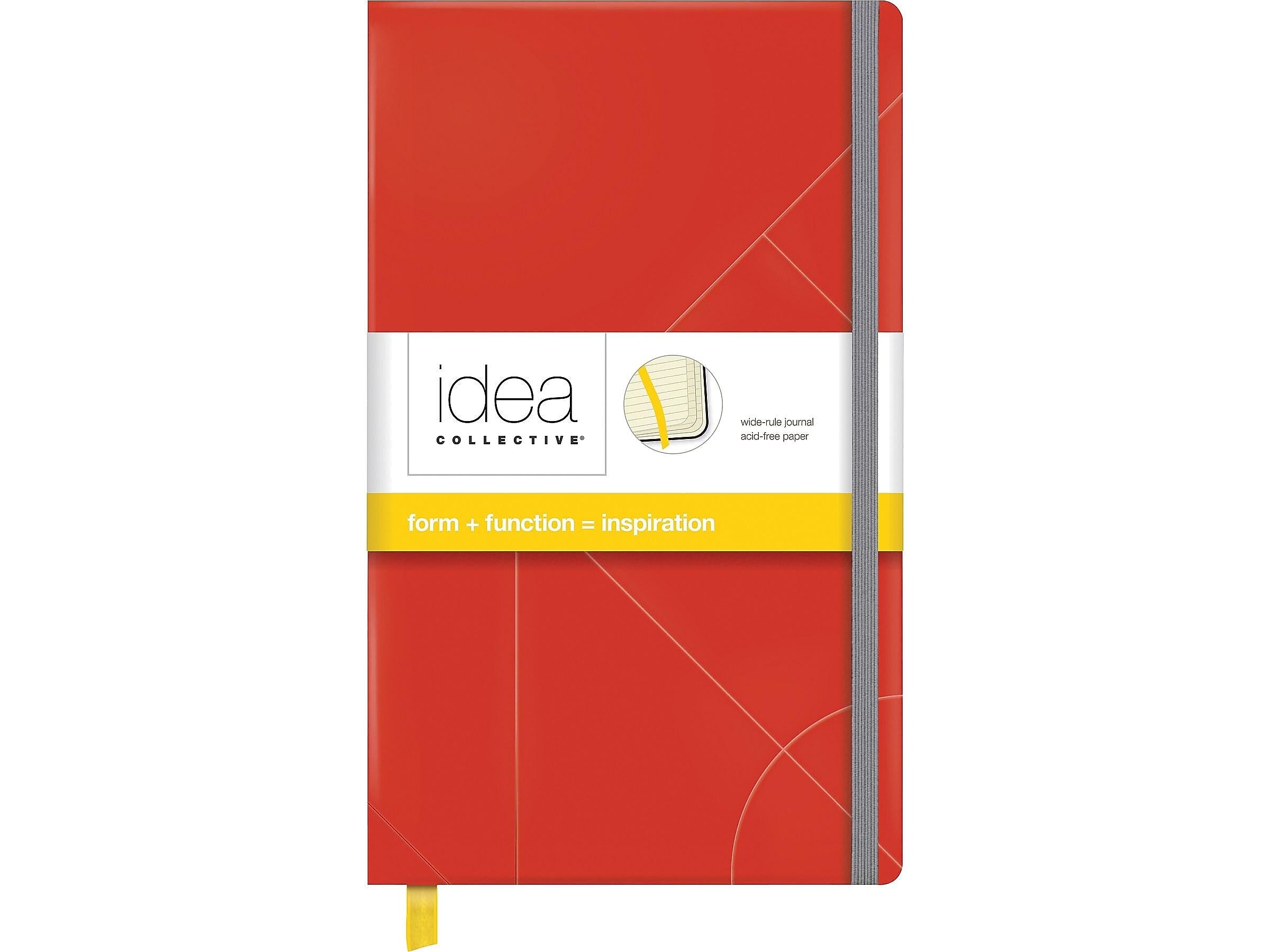 TOPS Oxford Idea Collective Journal, 5" x 8.25", Wide Ruled, Red, 240 Pages (56873)