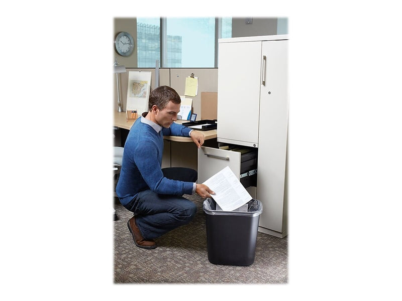 Rubbermaid Plastic Trash Can, 7 Gallon, Black (295600BK)