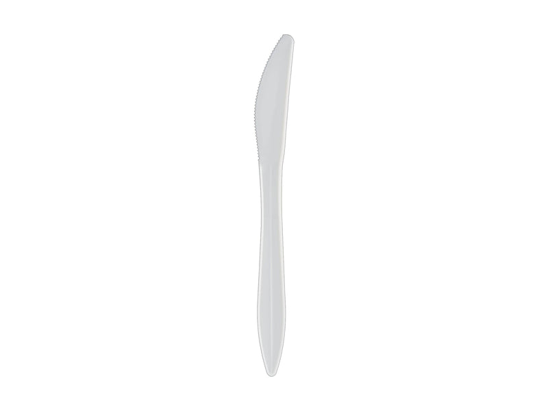 Berkley Square Individually Wrapped Polypropylene Knives, Medium-Weight, White, 1000/Carton (PKMS)