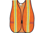 MCR Safety High Visibility Sleeveless Safety Vest, Orange, One Size (V201R)