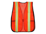 MCR Safety High Visibility Sleeveless Safety Vest, Orange, One Size (V201R)