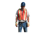 MCR Safety High Visibility Sleeveless Safety Vest, Orange, One Size (V201R)