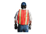 MCR Safety High Visibility Sleeveless Safety Vest, Orange, One Size (V201R)