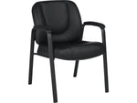 Offices To Go Faux Leather Guest Chair, Black (OTG3915B)