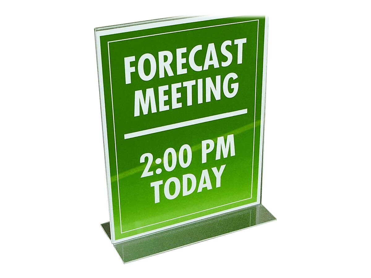NuDell Sign Holder, 8.5" x 11", Clear Plastic (38020)