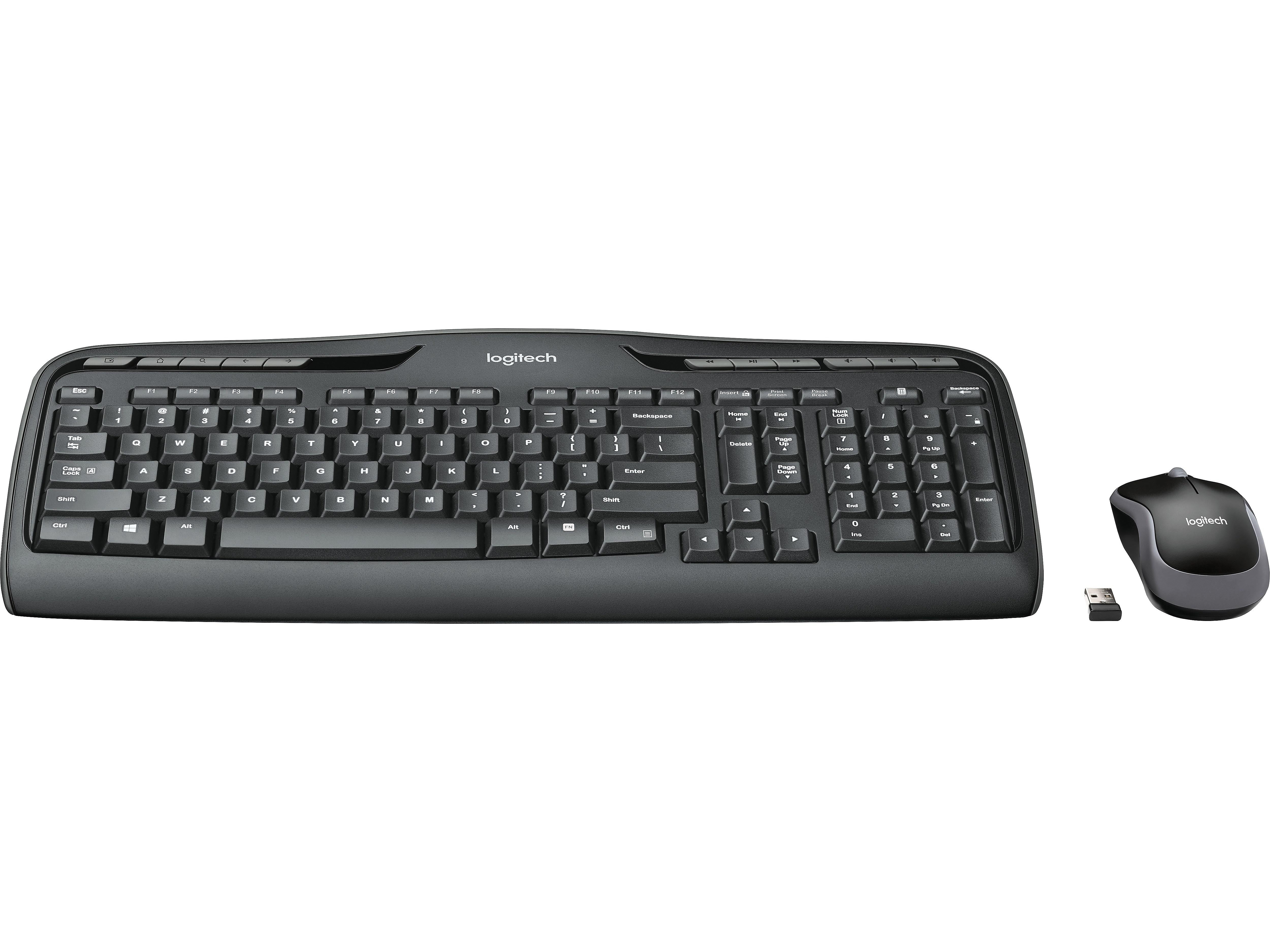 Logitech Desktop MK320 Wireless Keyboard & Mouse, Black (920-002836)