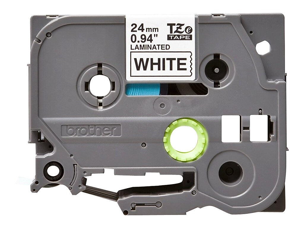 Brother P-touch TZe-S251 Laminated Extra Strength Label Maker Tape, 1" x 26-2/10', Black on White (TZe-S251)