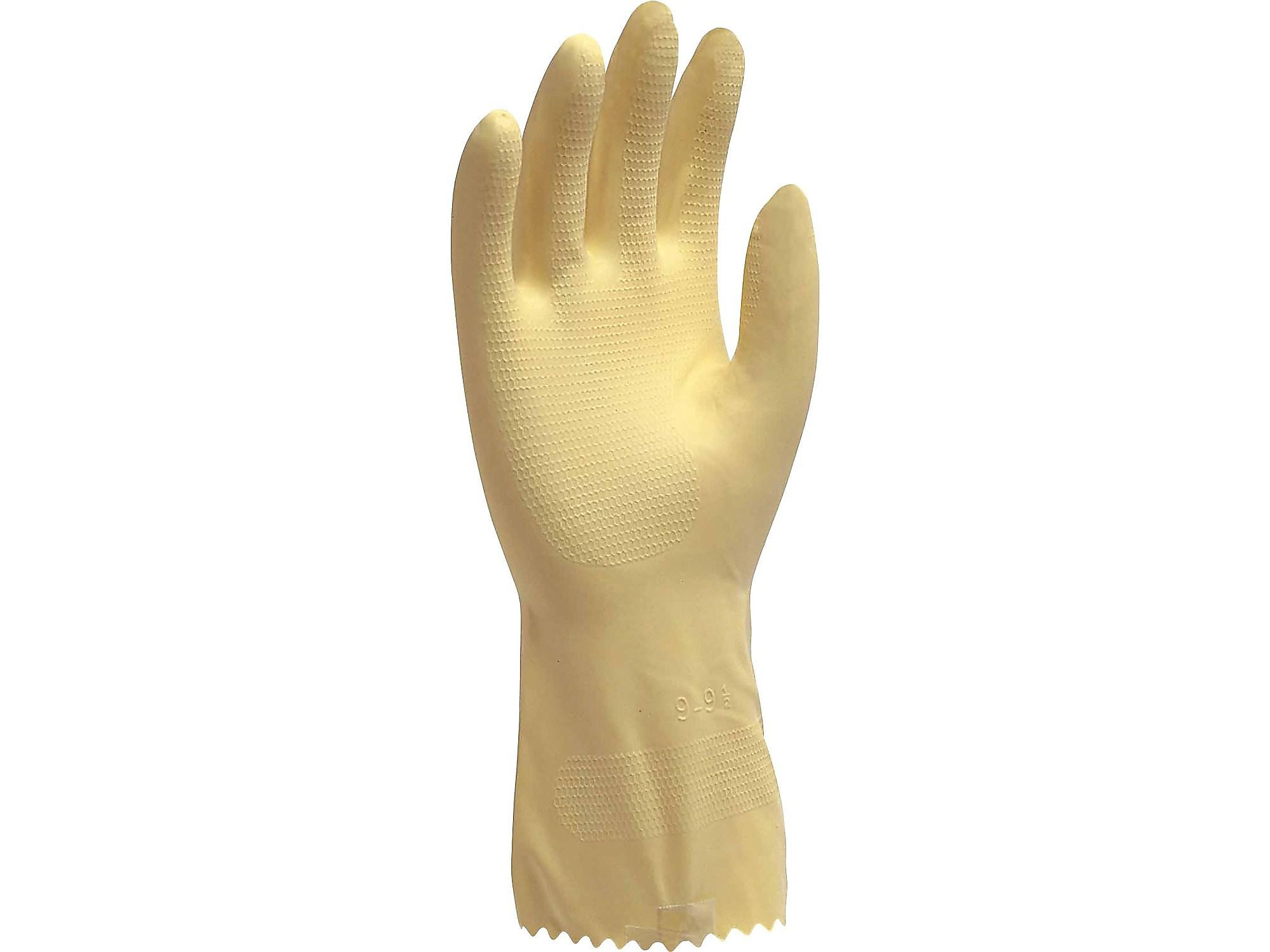 Ambitex Pro L6500 Series Flock Lined Latex Gloves, Yellow, Large, 12 Pairs (LLG6500)
