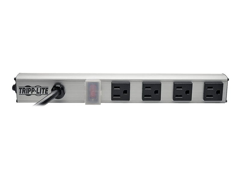 Tripp Lite 4 Outlet Power Strip, Gray/Black (PS120410)