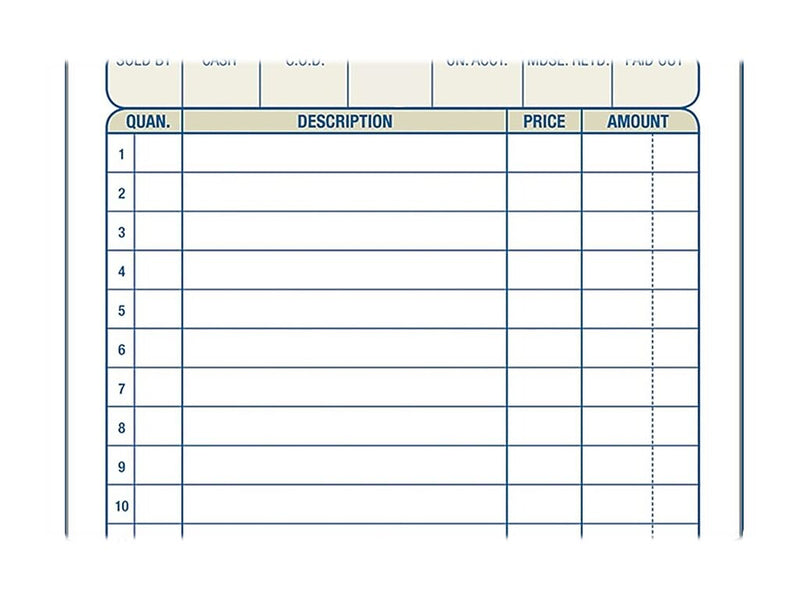 Adams 3-Part Carbonless Sales Orders, 7.19"L x 3.34"W, 50 Sets/Book (TC3705)