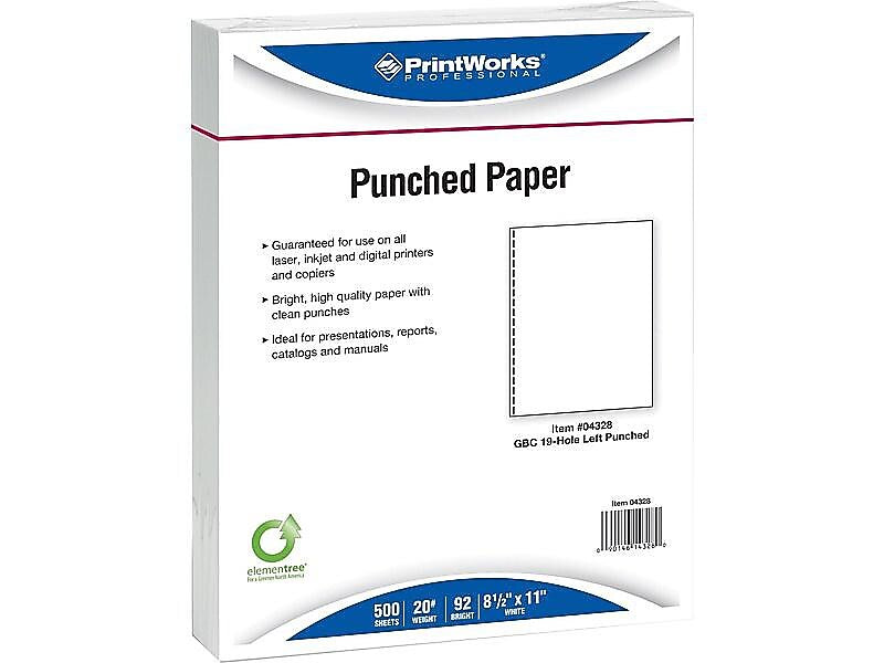 Printworks Professional 8.5" x 11" Multipurpose Paper, 20 lbs., 92 Brightness, 500/Ream, 5 Reams/Carton (04328)