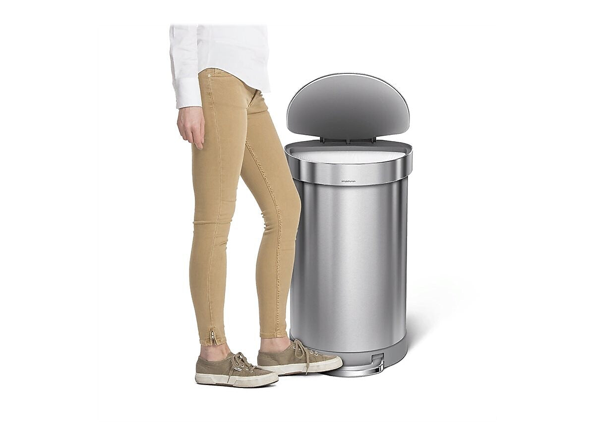 simplehuman Indoor Step Trash Can, Brushed Stainless Steel, 12 Gal. (CW2030)