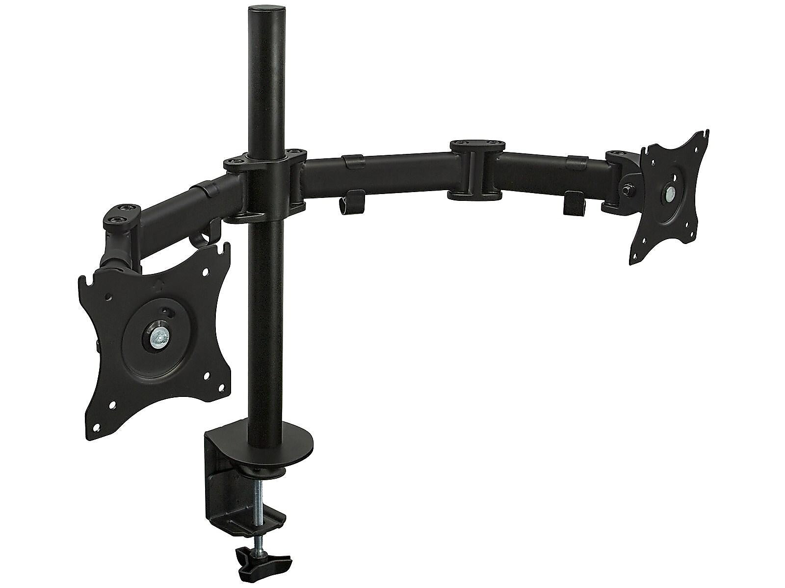 Mount-It! Dual Monitor Arms, Up To 27" Monitors, Black (MI-1752)