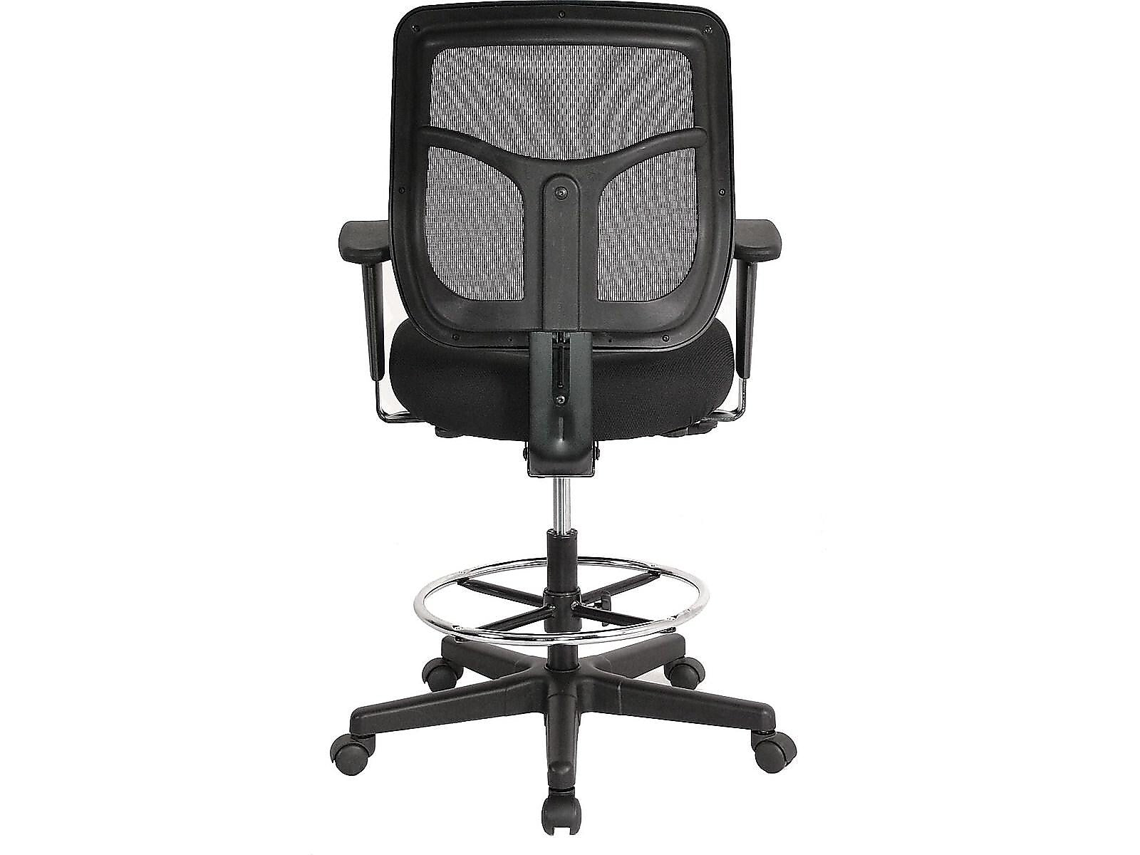 EuroTech Apollo Mesh Fabric Back Fabric Drafting Chair, Black (DFT9800)