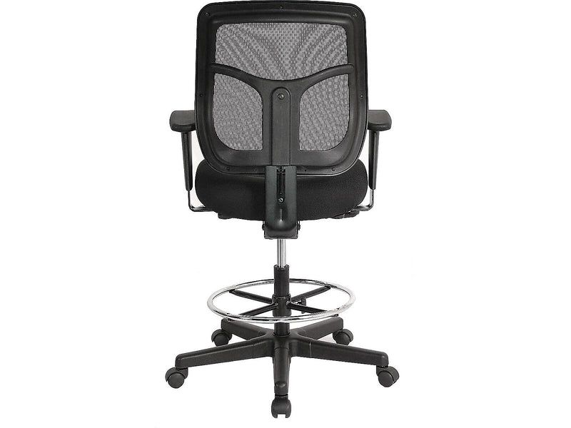 EuroTech Apollo Mesh Fabric Back Fabric Drafting Chair, Black (DFT9800)