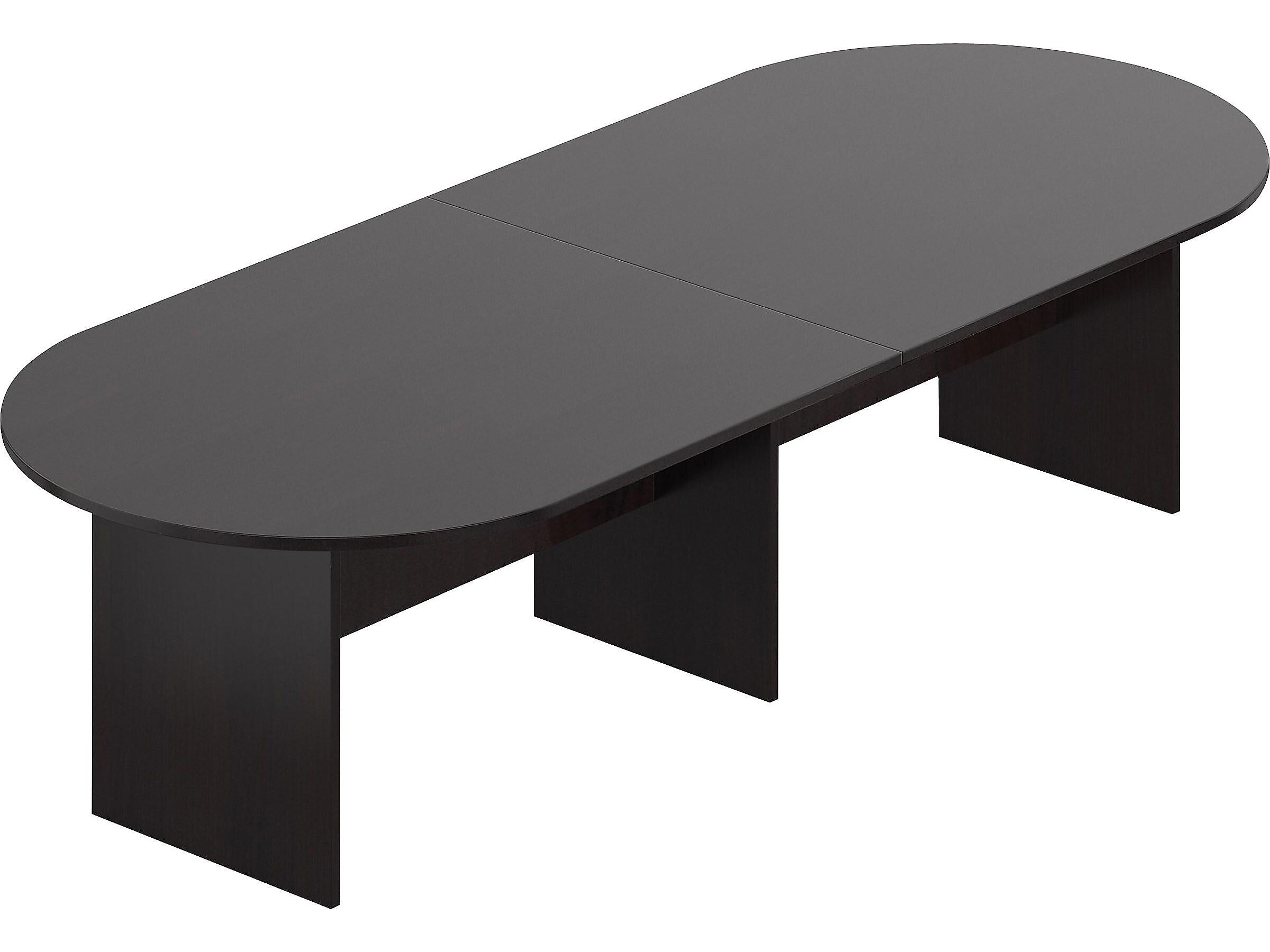 Offices To Go Superior Laminate Racetrack Conference Table, 29.5"H x 120"L x 48"D, Espresso (SL12048RS-AEL)