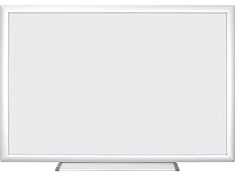 U Brands Basics Plus Steel Dry-Erase Whiteboard, Aluminum Frame, 4' x 6' (00073AANNN)
