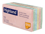 Highland Notes, 3" x 3", Assorted Collection, 100 Sheet/Pad, 12 Pads/Pack (6549A)