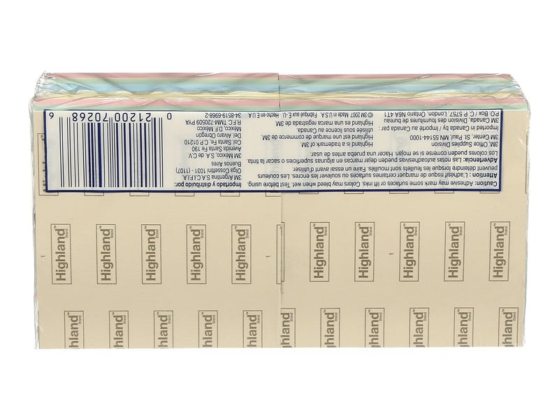 Highland Notes, 3" x 3", Assorted Collection, 100 Sheet/Pad, 12 Pads/Pack (6549A)