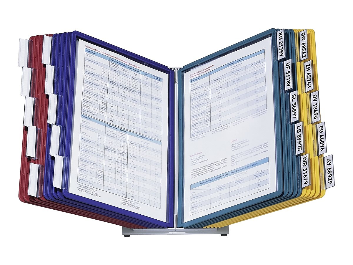 Durable VARIO Desk System 20 Document Holder, 8.5" x 11", Assorted Plastic (536100)