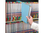 Smead SafeSHIELD 50% Recycled Heavy Duty Pressboard Classification Folder, 2-Dividers, 2" Expansion, Letter Size, Blue, 10/Box