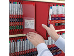 Smead SafeSHIELD 50% Recycled Heavy Duty Classification Folder, 2-Dividers, 2" Expansion, Legal Size, Bright Red, 10/Box