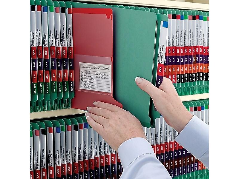 Smead 50% Recycled End Tab Pressboard Classification Folders, Legal Size, Green, 10/Box (29785)