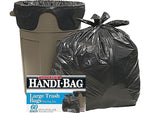 Berry Global Handi-Bag 30 Gallon Industrial Trash Bag, 30" x 33", Low Density, 0.65 mil, Black, 60 Bags/Box (HAB6FT60)