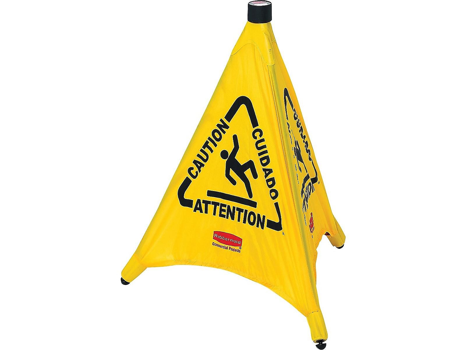 Rubbermaid Commercial Products Wet Floor Cone, 30"H, Yellow/Black (FG9S0100YEL)
