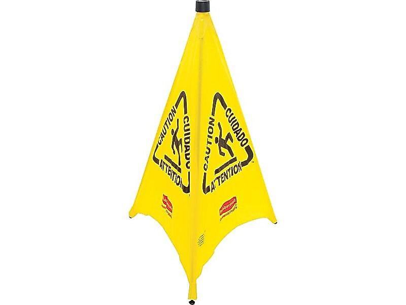 Rubbermaid Commercial Products Wet Floor Cone, 30"H, Yellow/Black (FG9S0100YEL)