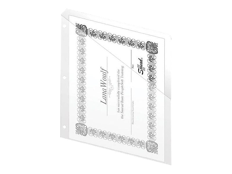 Staples 2-Pocket Presentation Folders, Clear, 5/Pack (36051)