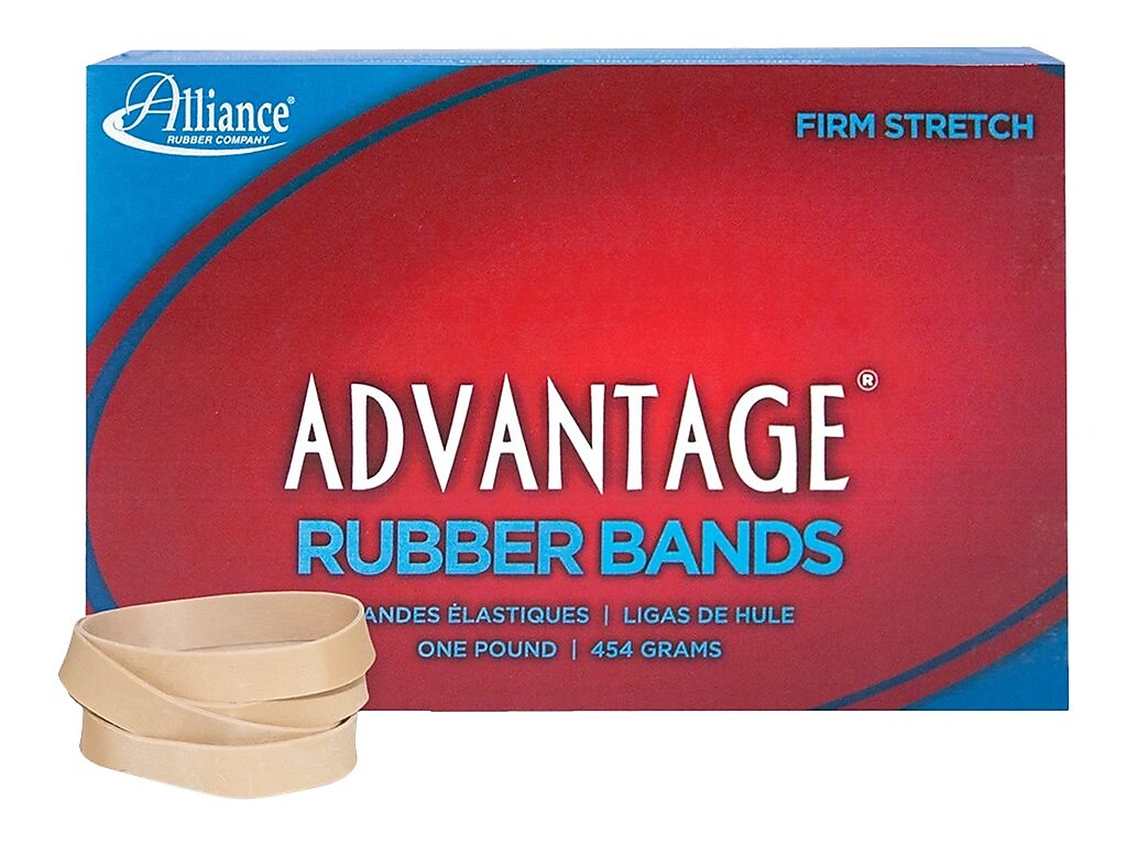 Alliance Advantage Multi-Purpose #84 Rubber Bands, 3-1/2" x 1/2", Natural Crepe, 150/Box (26845)