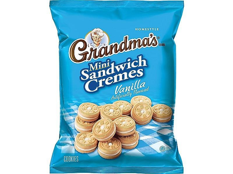 Grandma's Mini Cremes Vanilla Sandwich Cookies, 2.12 oz., 60 Packs/Box (FRI45096)