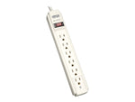 Tripp Lite Protect It! 6-Outlet Surge Protector, 4' Cord, Light Gray (TRPTLP604)
