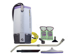 ProTeam Super Coach Pro 10 Backpack Vacuum w/Telescoping Wand, Gray/Purple (107303)