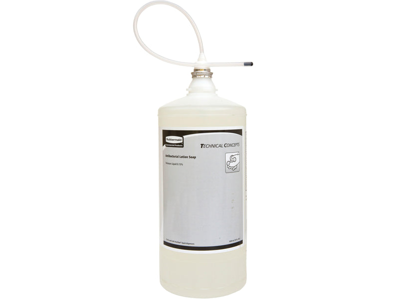 Rubbermaid Antibacterial Liquid Hand Soap Refill for OneShot Dispenser, Floral Scent, 4/Carton(2018582)