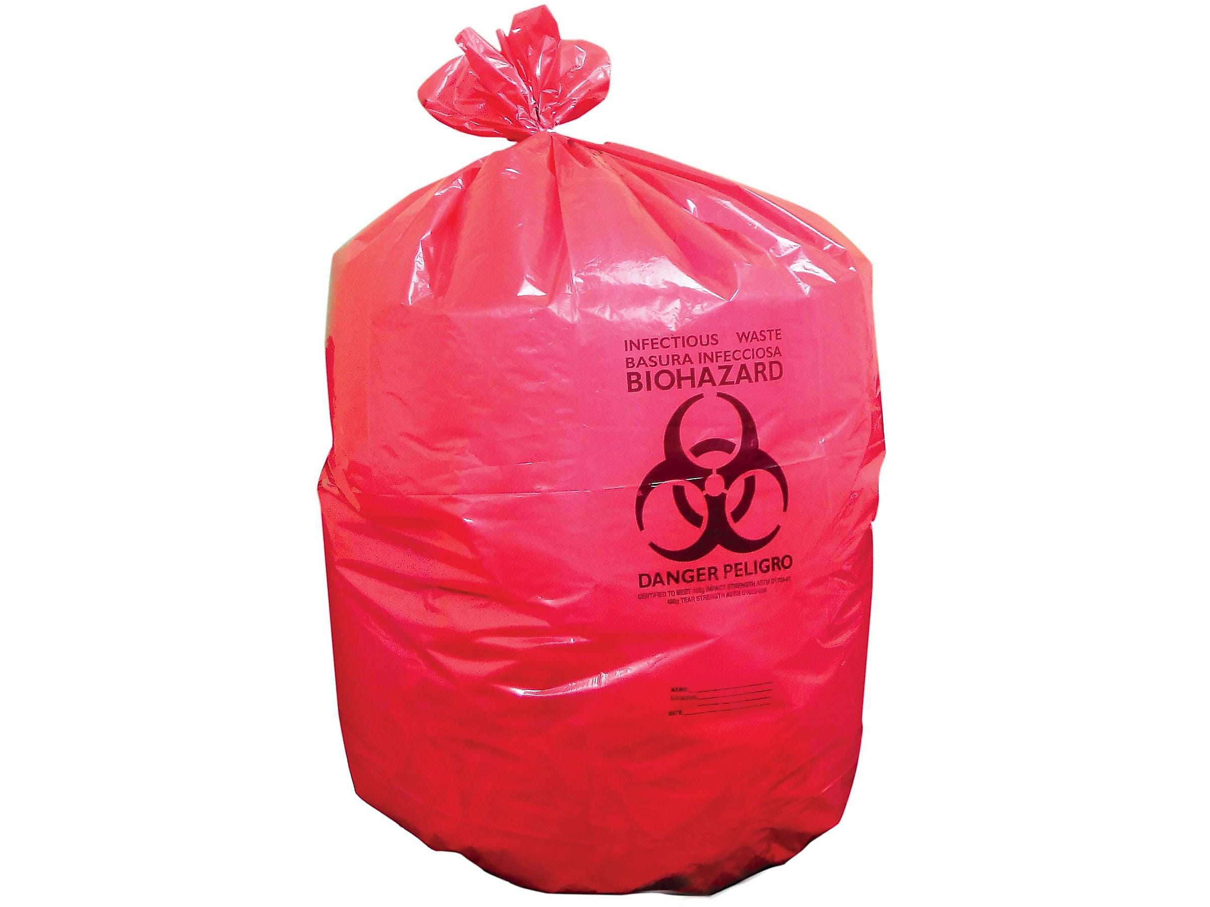 Heritage 44 Gal. Biohazard Liners, Red, 50"L x 37"W, 75/Carton (A7450ZR)