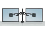 Fellowes Professional Series Adjustable Dual Monitor Arm, Up to 32" Monitor, Black (8041701)