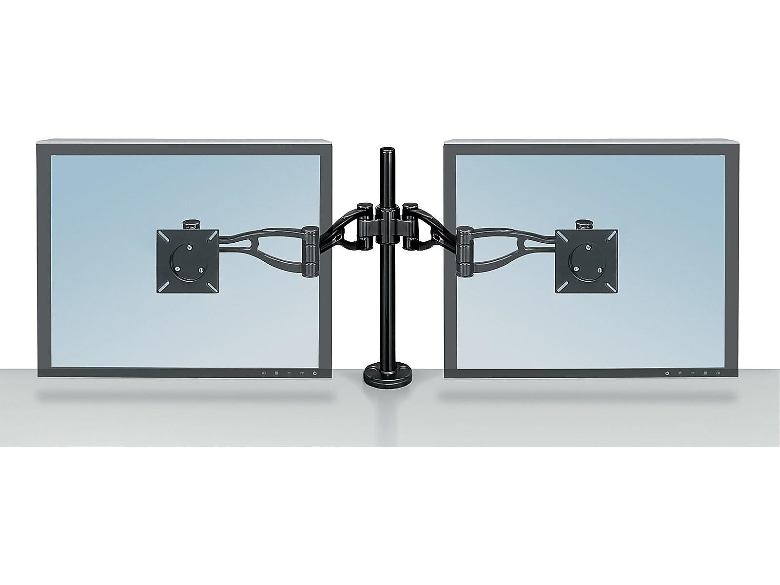 Fellowes Professional Series Adjustable Dual Monitor Arm, Up to 32" Monitor, Black (8041701)