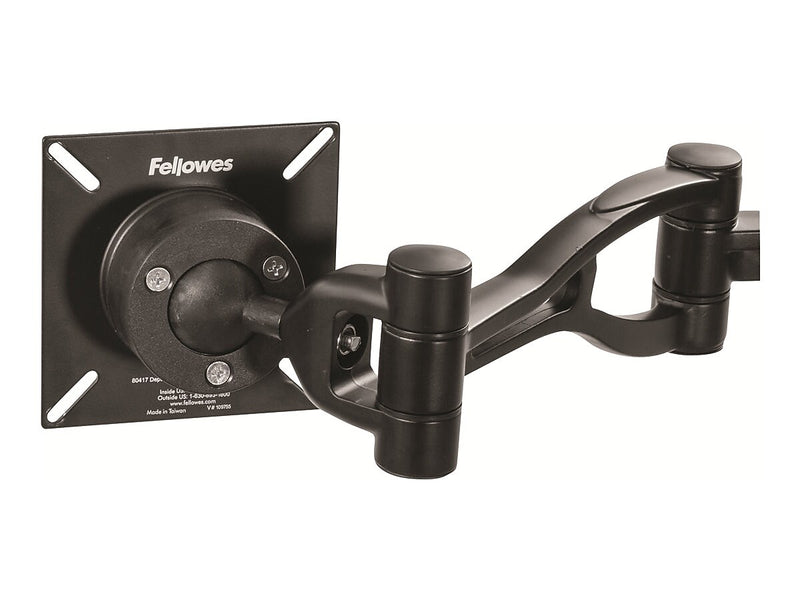 Fellowes Professional Series Adjustable Dual Monitor Arm, Up to 32" Monitor, Black (8041701)