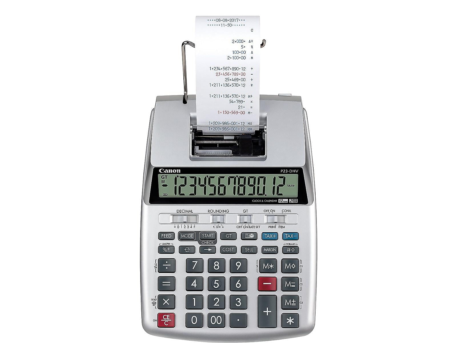 Canon (2279C001) 12-Digit Desktop Calculator, Gray/Black